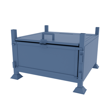 Our lockable site stillage with full drop front